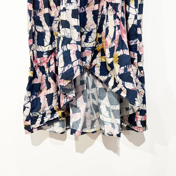 BUSAYO Collective Midi Shirtdress Front Button Closure Hi-Lo Hem Blue Size Small - Picture 4 of 11